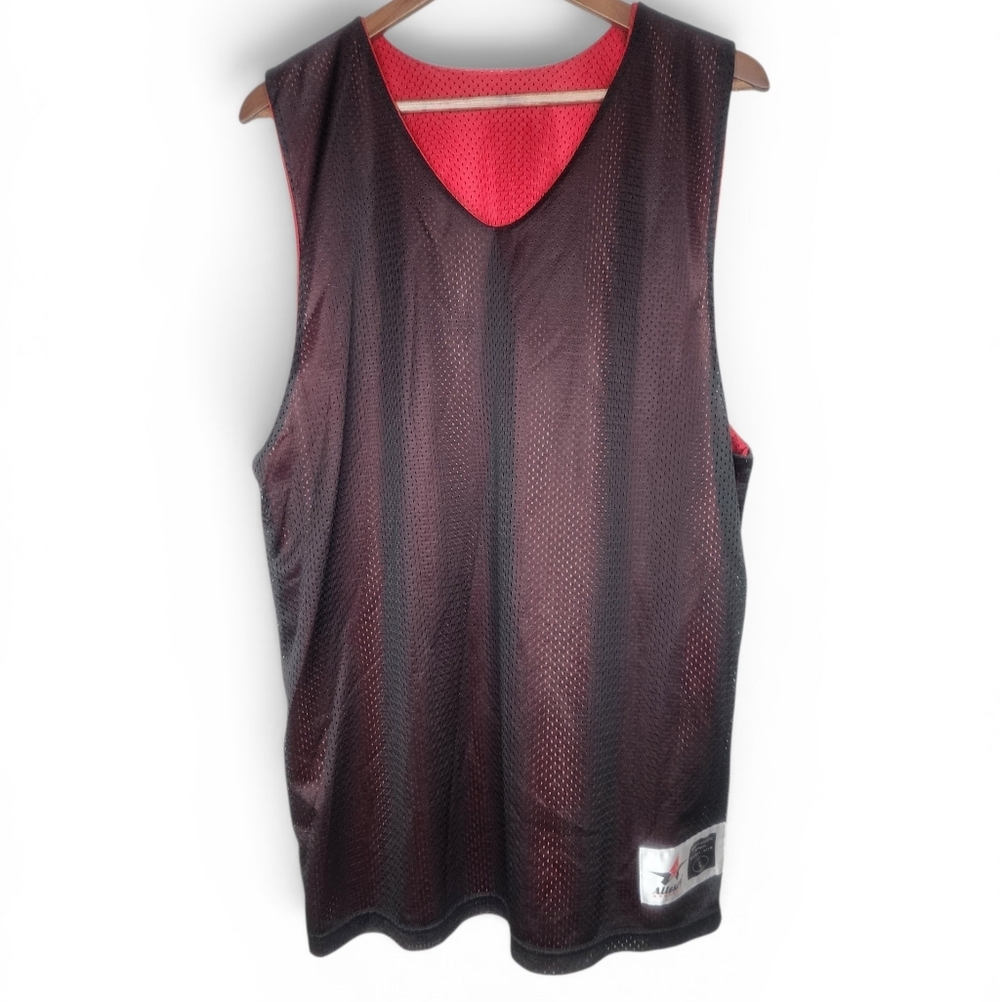 Alleson Athletic Reversible Basketball Jersey Shirt in Black and Red Size L